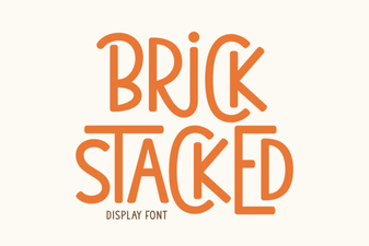 Building with a Brick Stacked Font