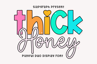 Thick Honey Duo Font for Web Design & Graphic Projects