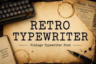 Design with Retro Typewriter Font Style